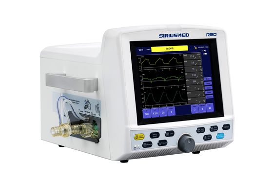 এয়ার কম্প্রেসার সহ 10.4'' Tft ডিসপ্লে R30 Purple Horn ভেন্টিলেটর