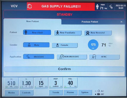 ICU রুম প্রাপ্তবয়স্কদের জন্য Purple Horn ভেন্টিলেটর পোর্টেবল ইলেকট্রিক